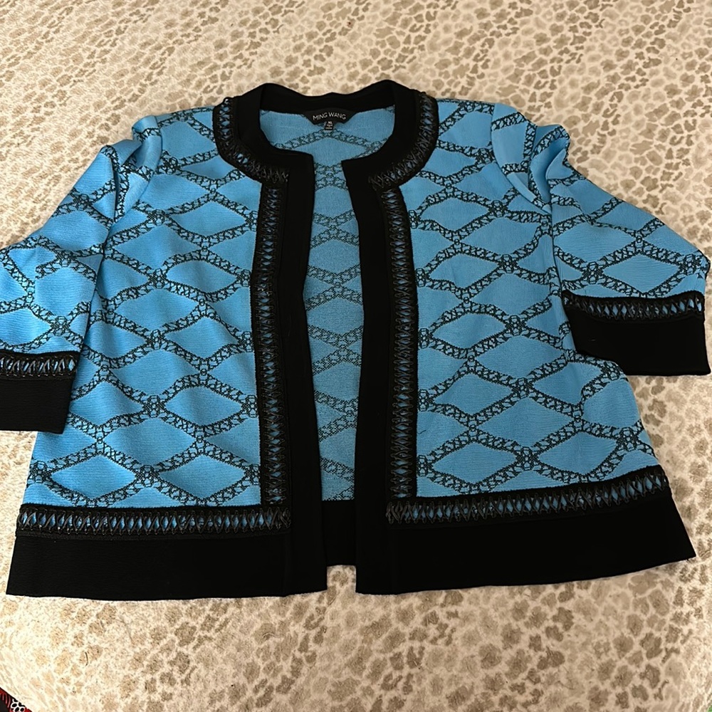 Blue and black dress jacket